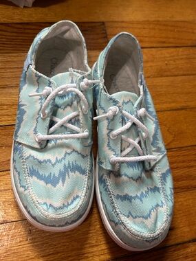 Chaco Chillos Lightweight Woven Sneaker Comfort Shoe Women's 7 Blue